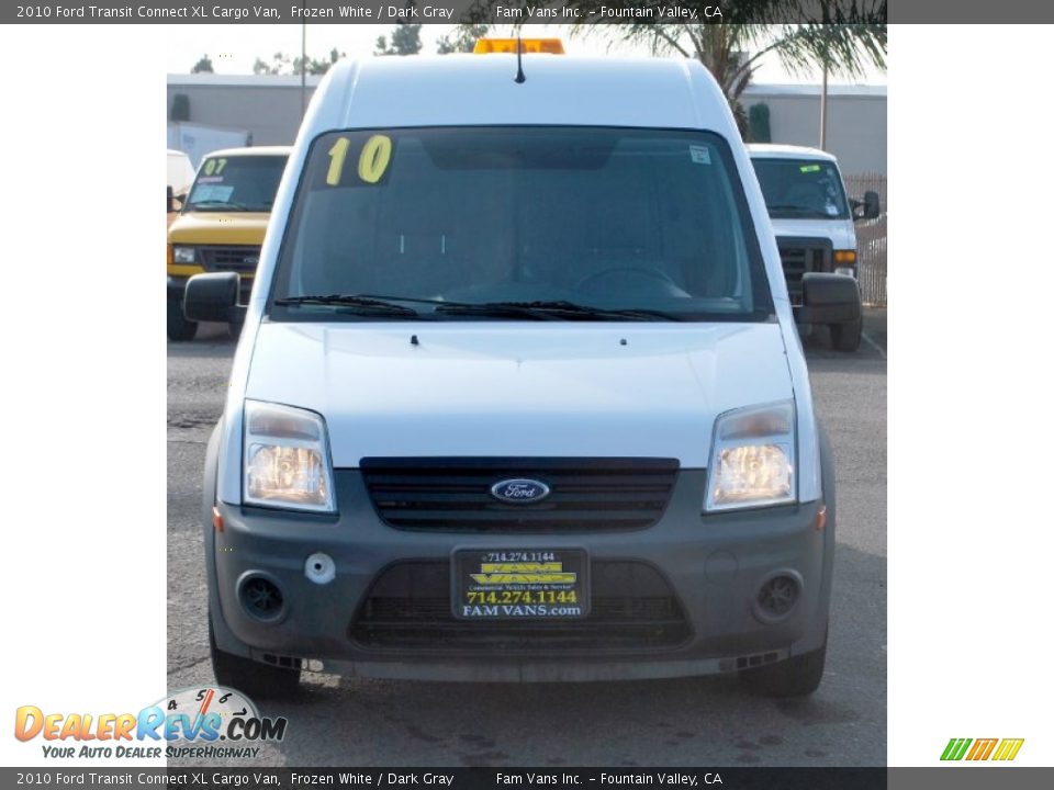 2010 Ford Transit Connect XL Cargo Van Frozen White / Dark Gray Photo #10