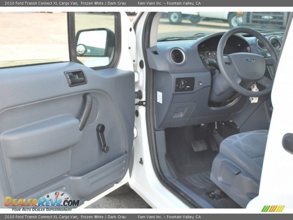 2010 Ford Transit Connect XL Cargo Van Frozen White / Dark Gray Photo #11