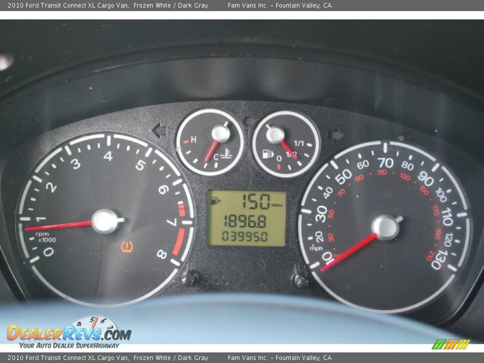 2010 Ford Transit Connect XL Cargo Van Frozen White / Dark Gray Photo #13