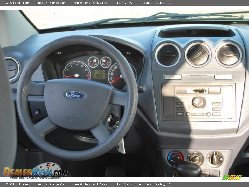 2010 Ford Transit Connect XL Cargo Van Frozen White / Dark Gray Photo #14