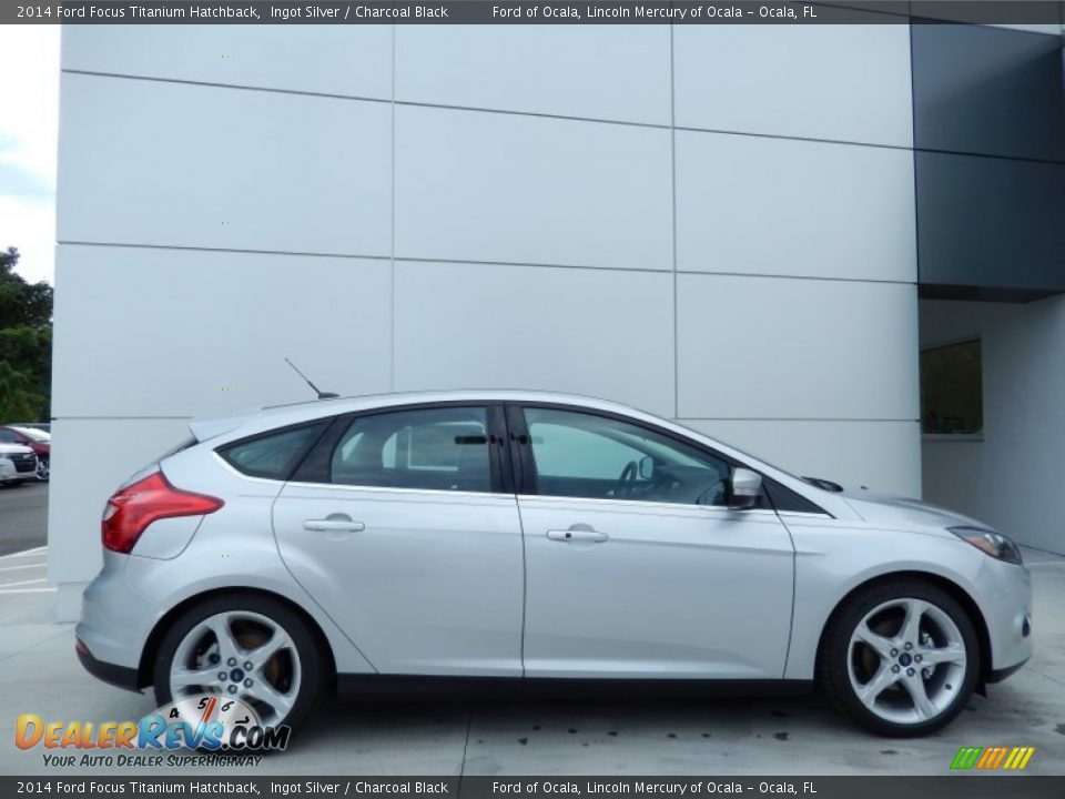 Ingot Silver 2014 Ford Focus Titanium Hatchback Photo #3