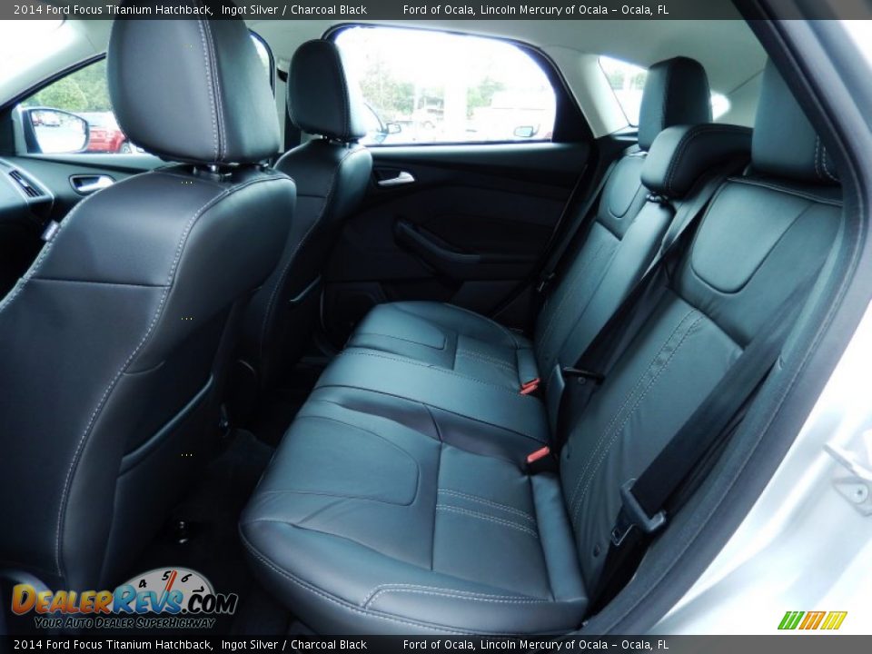 Rear Seat of 2014 Ford Focus Titanium Hatchback Photo #7