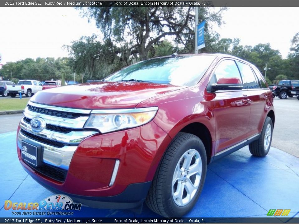 2013 Ford Edge SEL Ruby Red / Medium Light Stone Photo #1