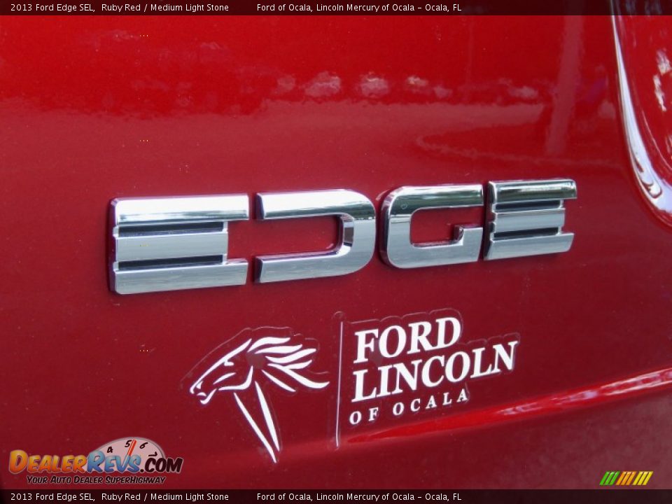 2013 Ford Edge SEL Ruby Red / Medium Light Stone Photo #4
