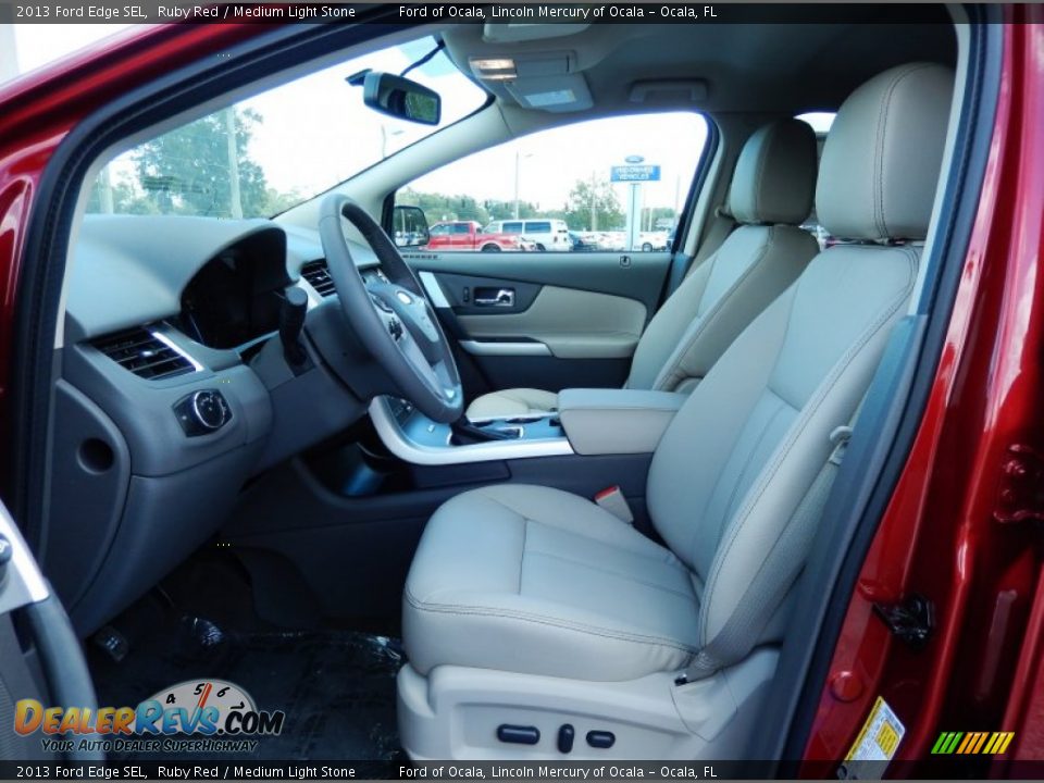 2013 Ford Edge SEL Ruby Red / Medium Light Stone Photo #6