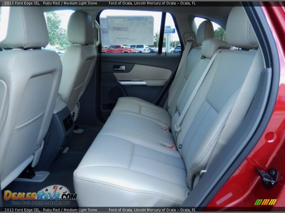 2013 Ford Edge SEL Ruby Red / Medium Light Stone Photo #7