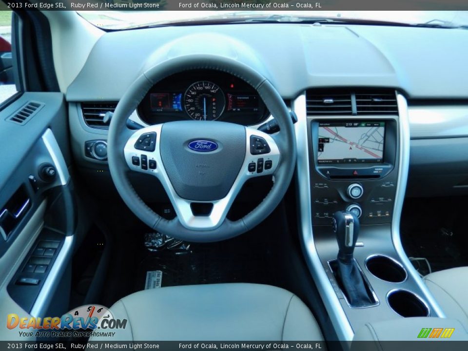 2013 Ford Edge SEL Ruby Red / Medium Light Stone Photo #8