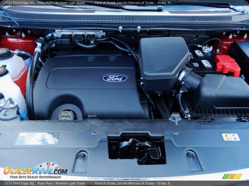2013 Ford Edge SEL Ruby Red / Medium Light Stone Photo #11