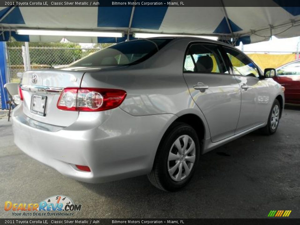 2011 Toyota Corolla LE Classic Silver Metallic / Ash Photo #4