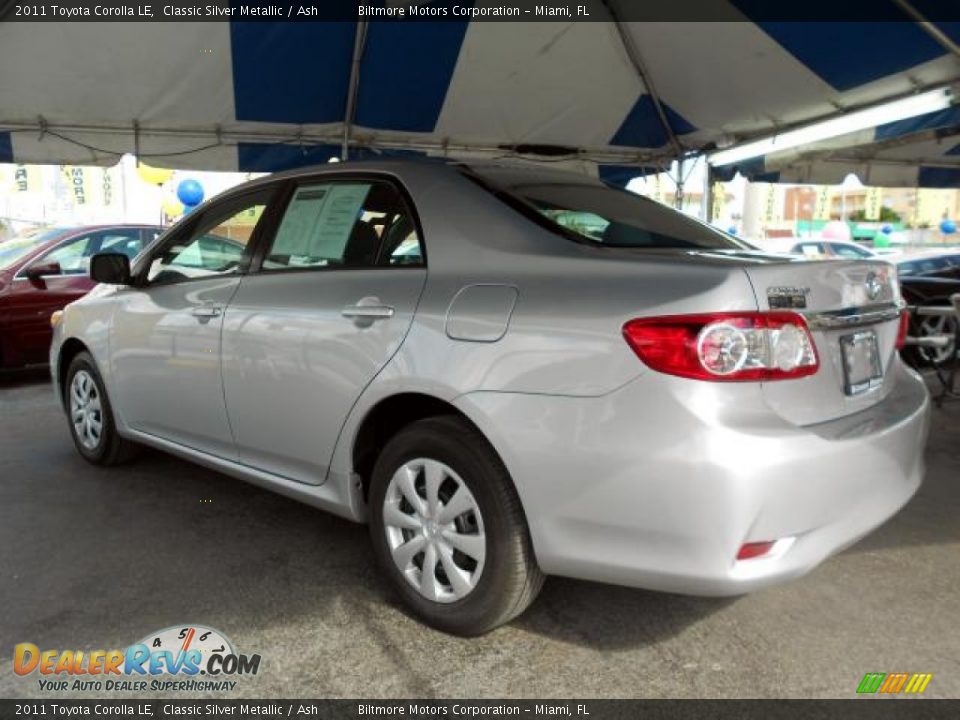 2011 Toyota Corolla LE Classic Silver Metallic / Ash Photo #7