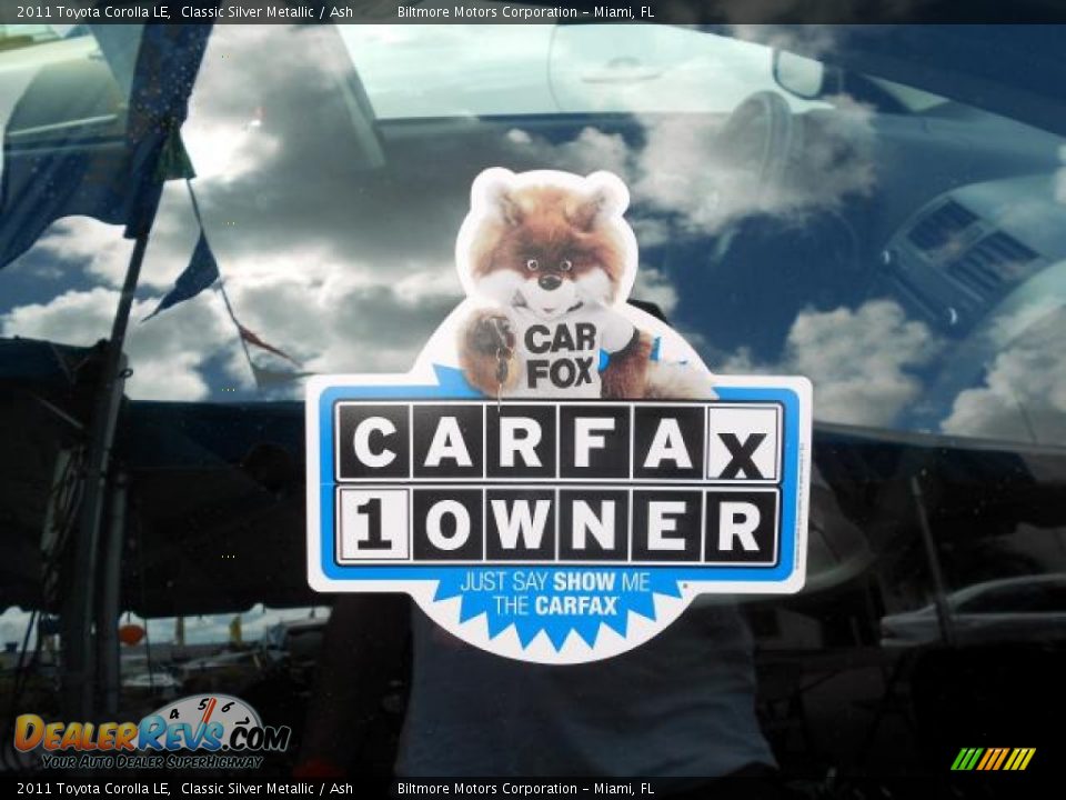 2011 Toyota Corolla LE Classic Silver Metallic / Ash Photo #20