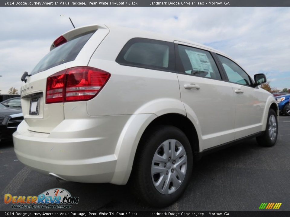 2014 Dodge Journey Amercian Value Package Pearl White Tri-Coat / Black Photo #3