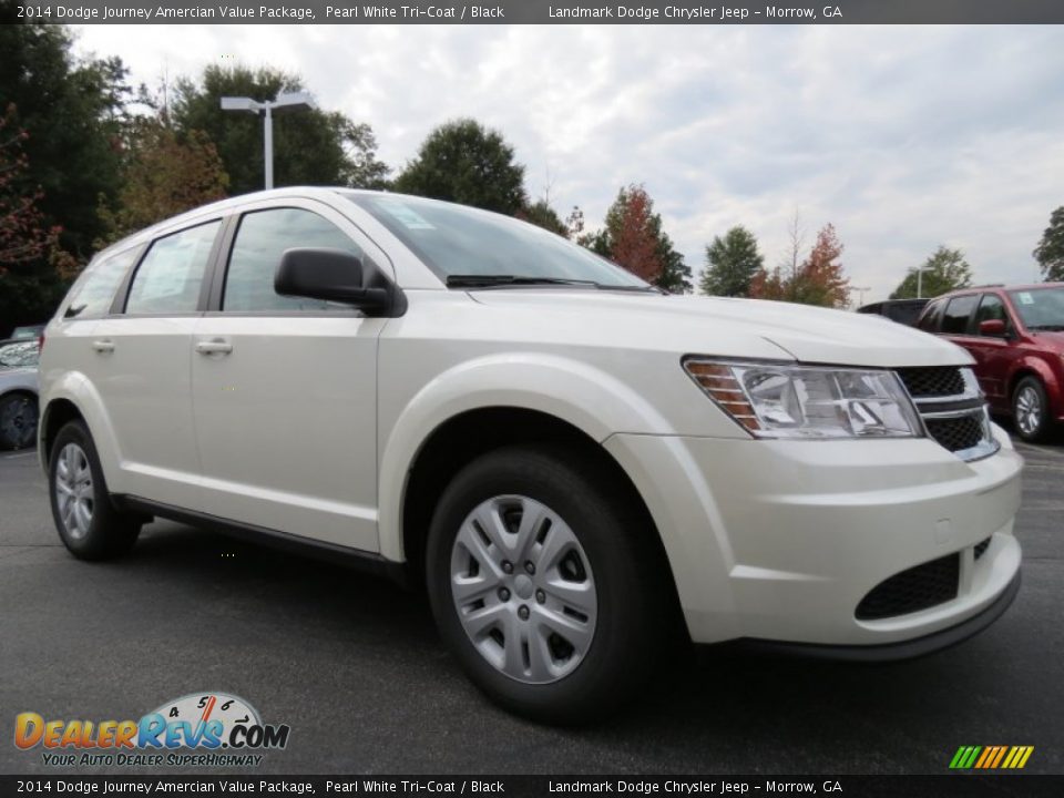 2014 Dodge Journey Amercian Value Package Pearl White Tri-Coat / Black Photo #4