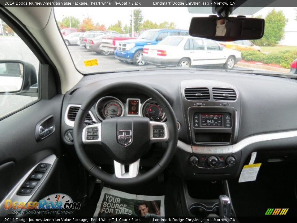 2014 Dodge Journey Amercian Value Package Pearl White Tri-Coat / Black Photo #8