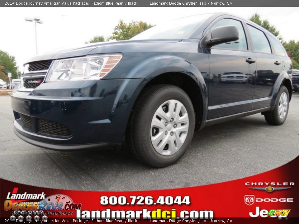 2014 Dodge Journey Amercian Value Package Fathom Blue Pearl / Black Photo #1