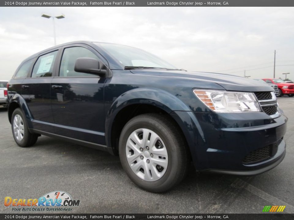 2014 Dodge Journey Amercian Value Package Fathom Blue Pearl / Black Photo #4