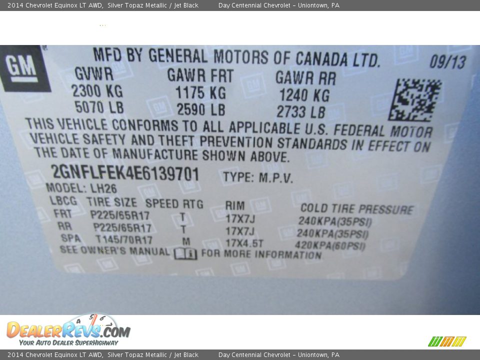 2014 Chevrolet Equinox LT AWD Silver Topaz Metallic / Jet Black Photo #19
