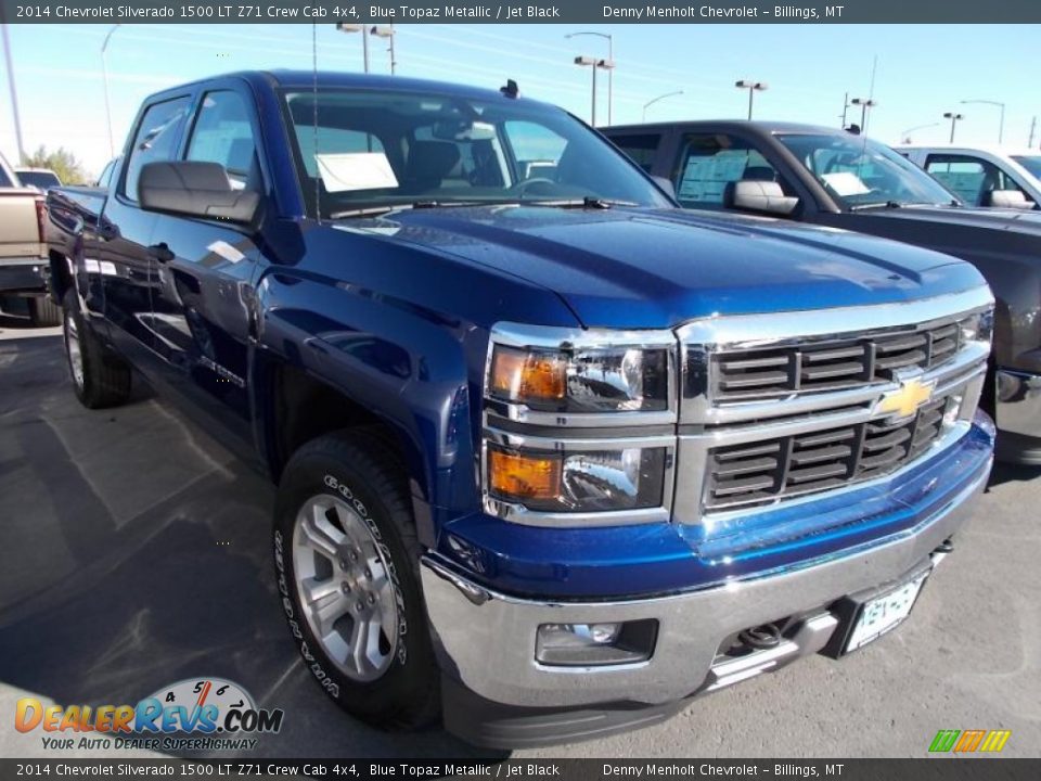 2014 Chevrolet Silverado 1500 LT Z71 Crew Cab 4x4 Blue Topaz Metallic / Jet Black Photo #1