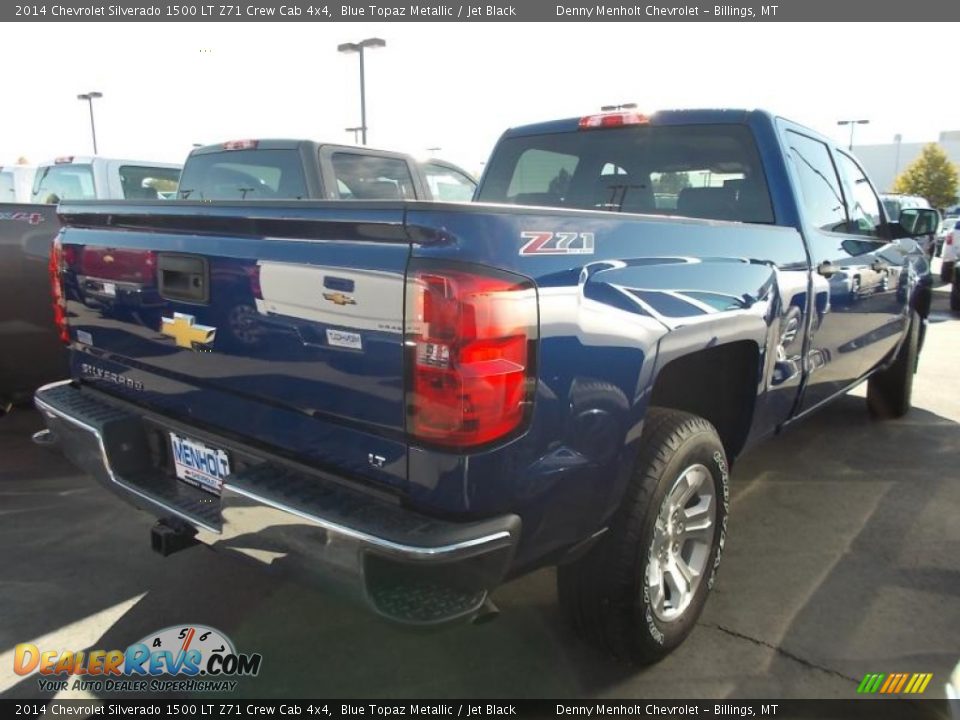 2014 Chevrolet Silverado 1500 LT Z71 Crew Cab 4x4 Blue Topaz Metallic / Jet Black Photo #2