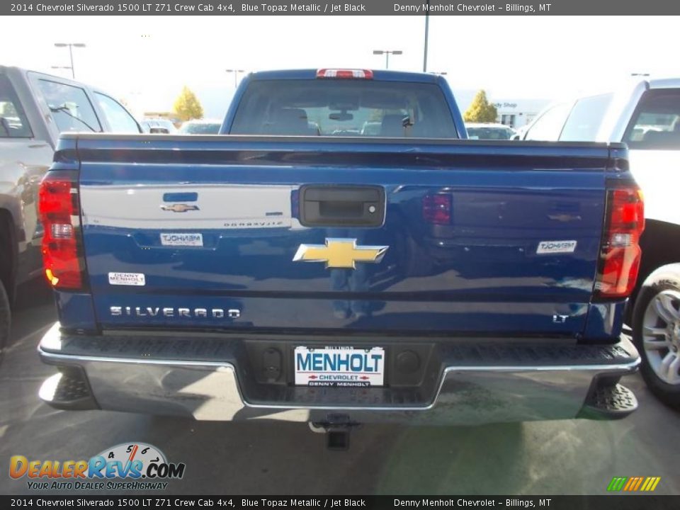 2014 Chevrolet Silverado 1500 LT Z71 Crew Cab 4x4 Blue Topaz Metallic / Jet Black Photo #3