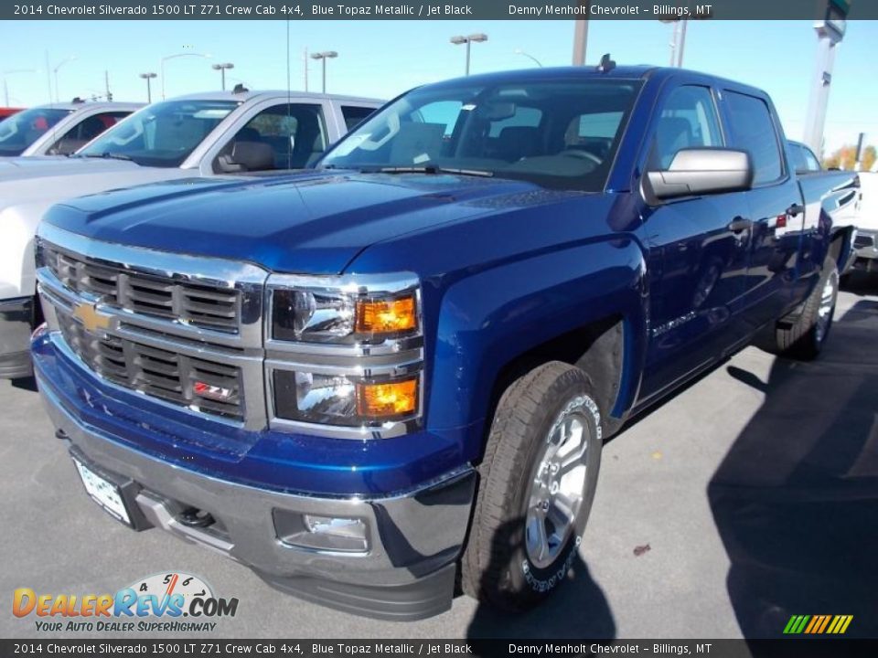 2014 Chevrolet Silverado 1500 LT Z71 Crew Cab 4x4 Blue Topaz Metallic / Jet Black Photo #4
