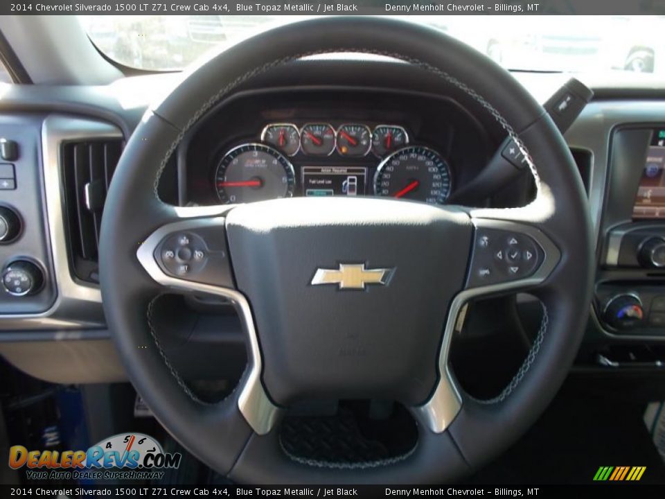 2014 Chevrolet Silverado 1500 LT Z71 Crew Cab 4x4 Blue Topaz Metallic / Jet Black Photo #15