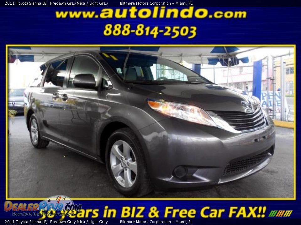 2011 Toyota Sienna LE Predawn Gray Mica / Light Gray Photo #1