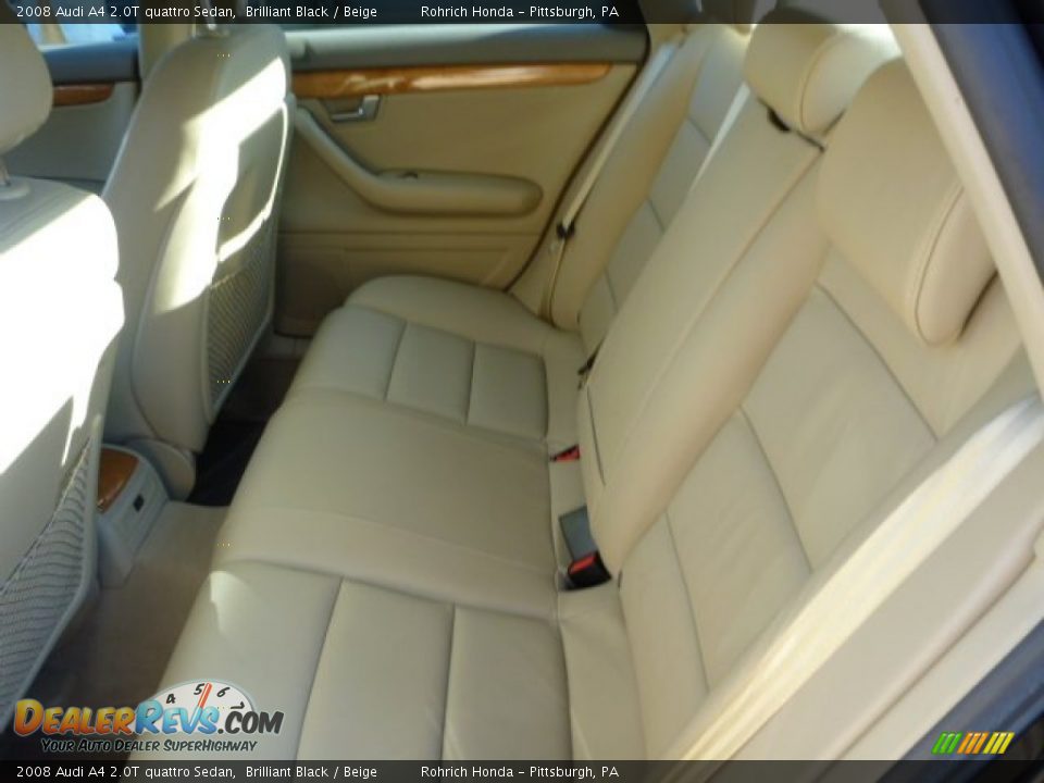 2008 Audi A4 2.0T quattro Sedan Brilliant Black / Beige Photo #5