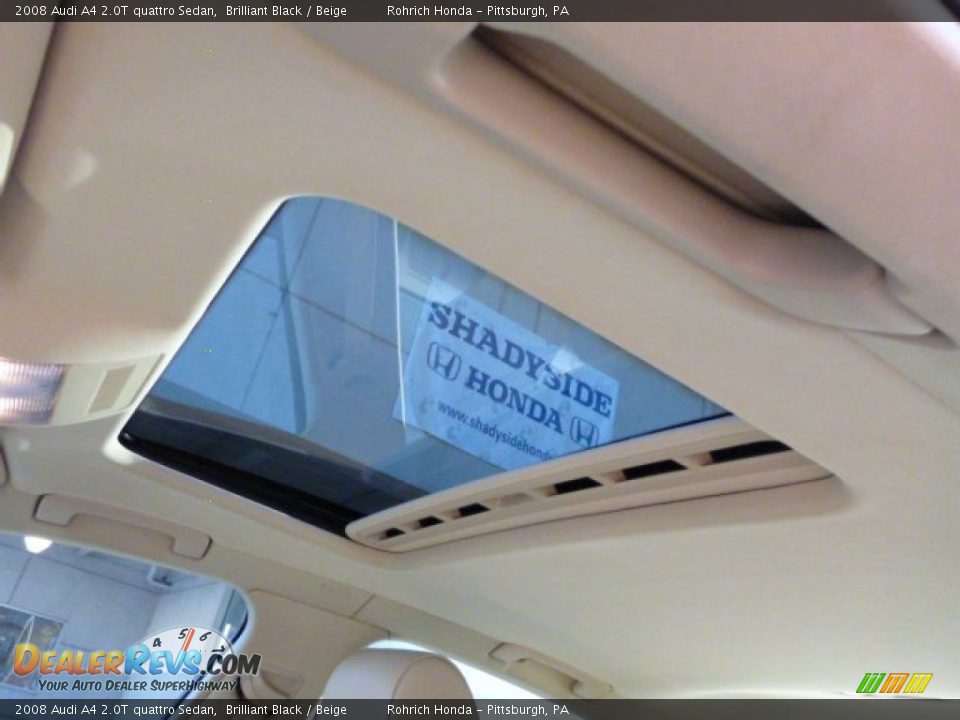 2008 Audi A4 2.0T quattro Sedan Brilliant Black / Beige Photo #7