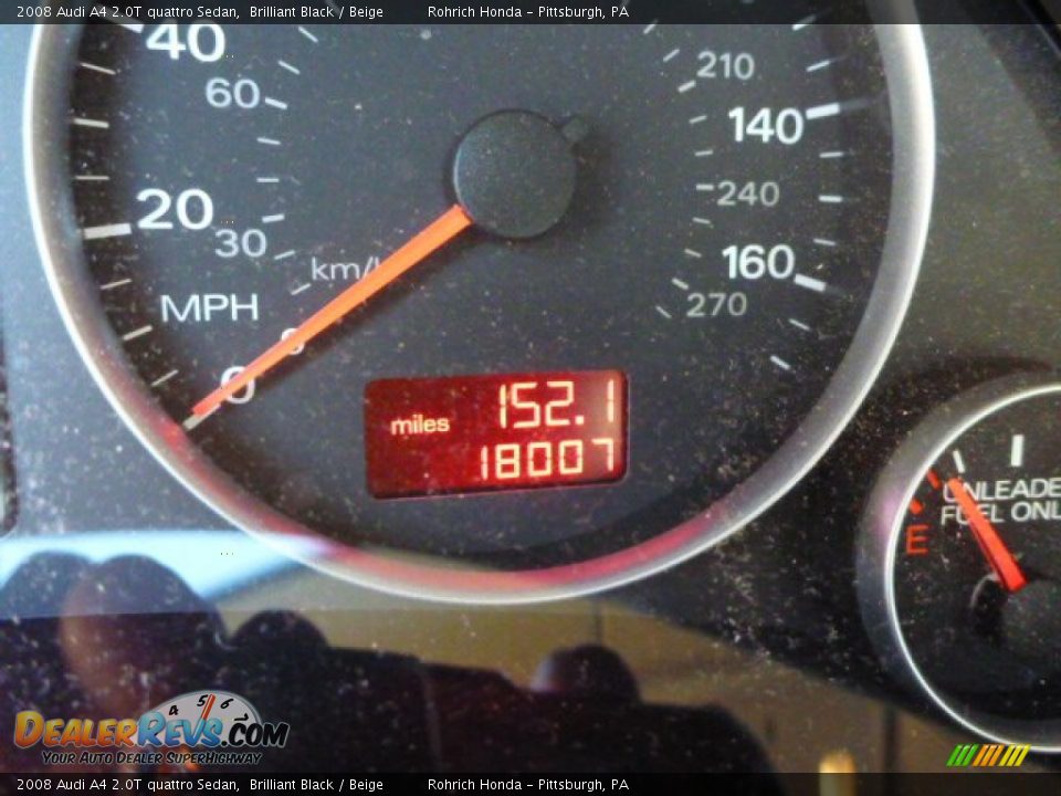 2008 Audi A4 2.0T quattro Sedan Brilliant Black / Beige Photo #9