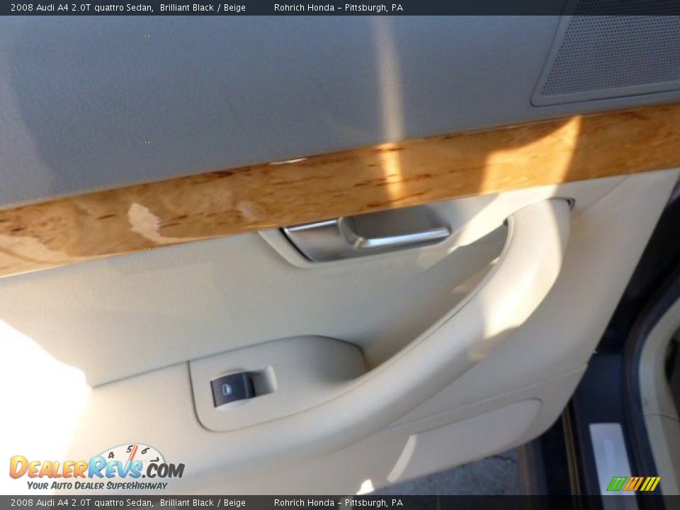 2008 Audi A4 2.0T quattro Sedan Brilliant Black / Beige Photo #13