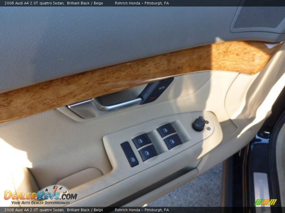 2008 Audi A4 2.0T quattro Sedan Brilliant Black / Beige Photo #14