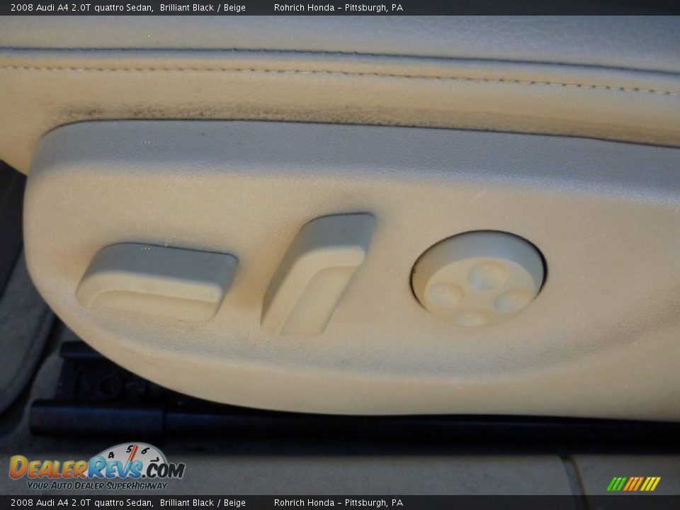 2008 Audi A4 2.0T quattro Sedan Brilliant Black / Beige Photo #15