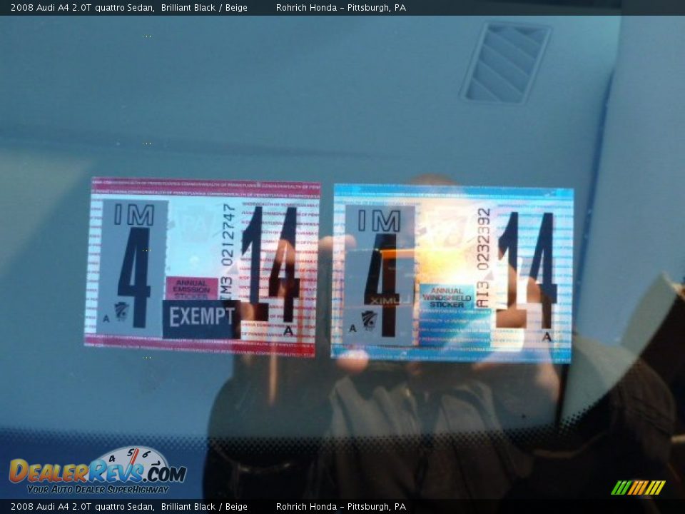 2008 Audi A4 2.0T quattro Sedan Brilliant Black / Beige Photo #20