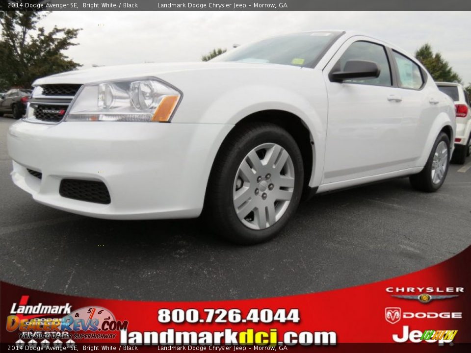 2014 Dodge Avenger SE Bright White / Black Photo #1
