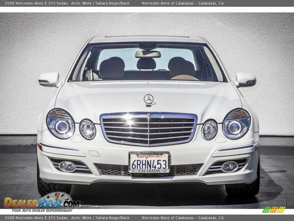 2008 Mercedes-Benz E 350 Sedan Arctic White / Sahara Beige/Black Photo #2