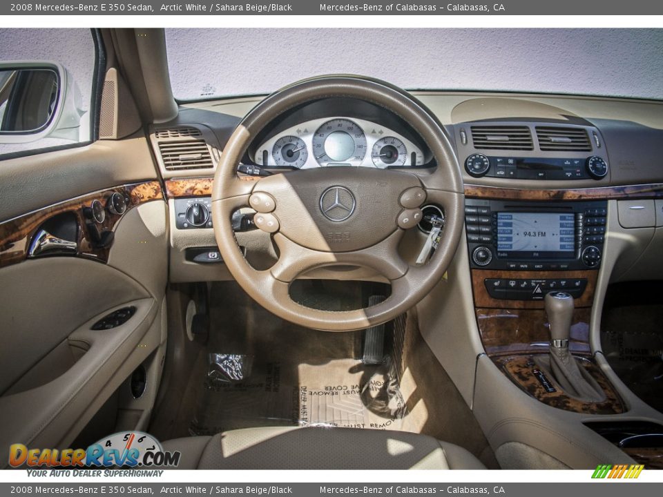 2008 Mercedes-Benz E 350 Sedan Arctic White / Sahara Beige/Black Photo #4