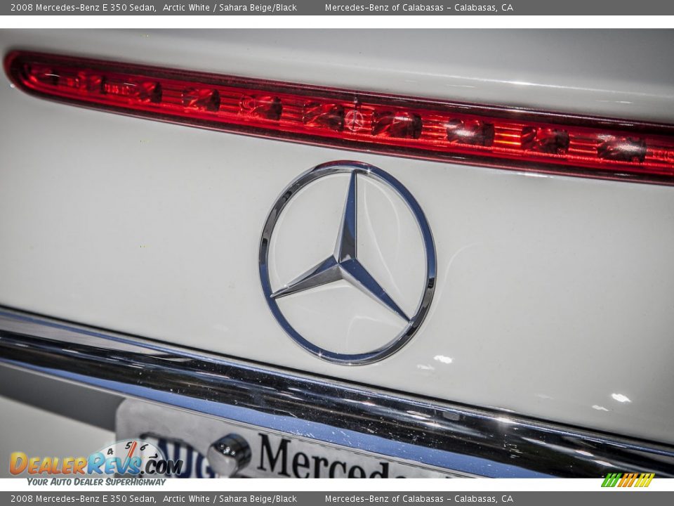 2008 Mercedes-Benz E 350 Sedan Arctic White / Sahara Beige/Black Photo #7