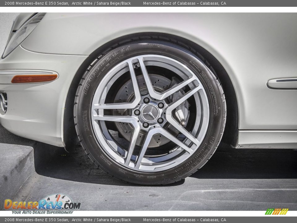 2008 Mercedes-Benz E 350 Sedan Arctic White / Sahara Beige/Black Photo #8
