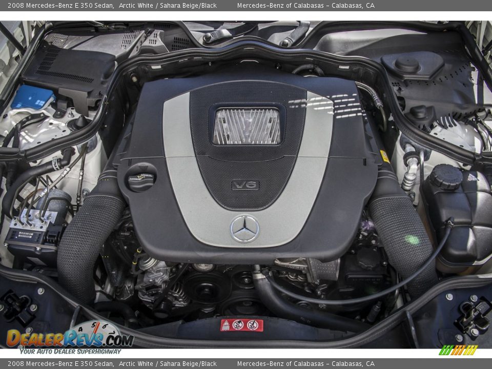 2008 Mercedes-Benz E 350 Sedan Arctic White / Sahara Beige/Black Photo #9
