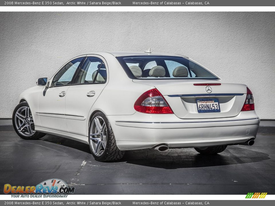 2008 Mercedes-Benz E 350 Sedan Arctic White / Sahara Beige/Black Photo #11