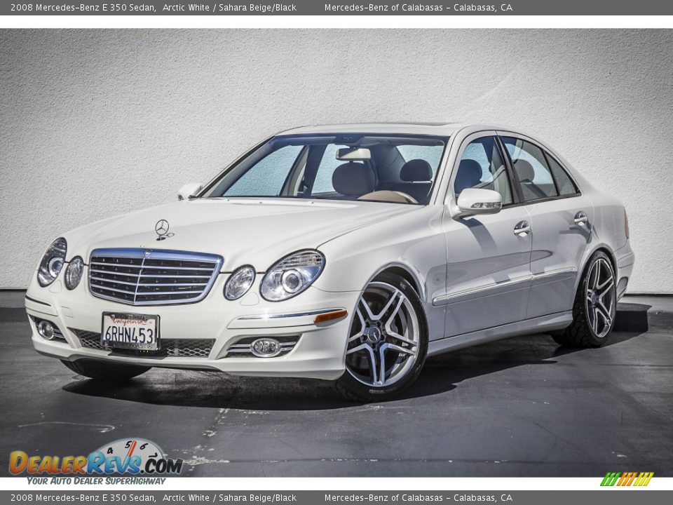 2008 Mercedes-Benz E 350 Sedan Arctic White / Sahara Beige/Black Photo #13