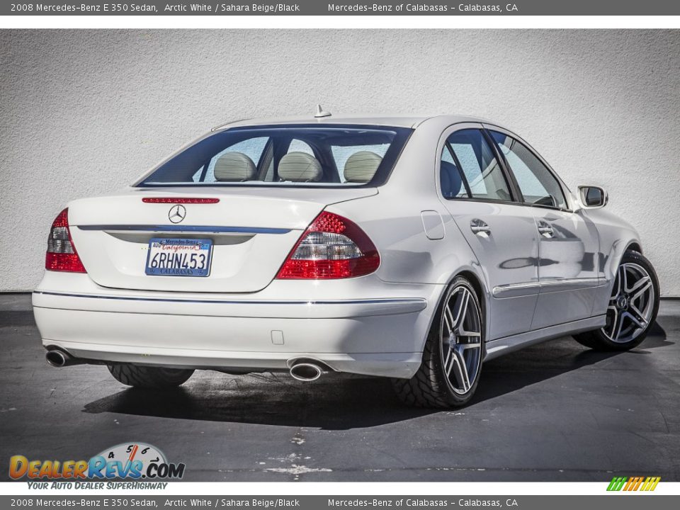 2008 Mercedes-Benz E 350 Sedan Arctic White / Sahara Beige/Black Photo #14