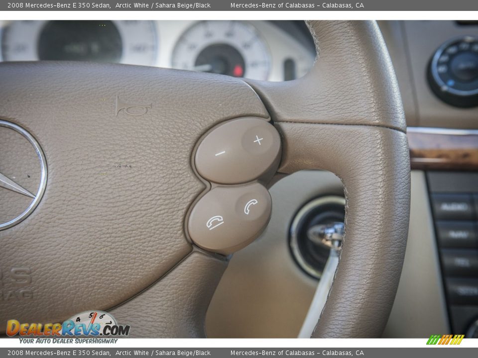 2008 Mercedes-Benz E 350 Sedan Arctic White / Sahara Beige/Black Photo #16