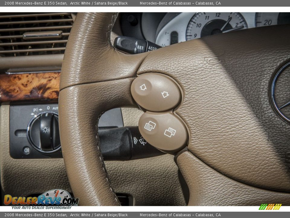 2008 Mercedes-Benz E 350 Sedan Arctic White / Sahara Beige/Black Photo #17