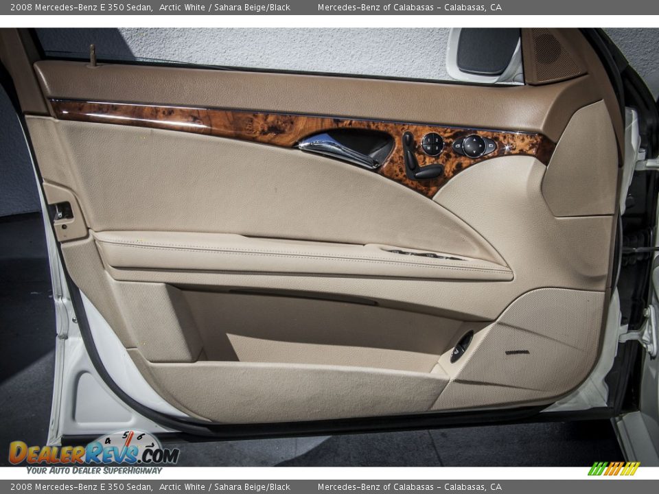 2008 Mercedes-Benz E 350 Sedan Arctic White / Sahara Beige/Black Photo #19