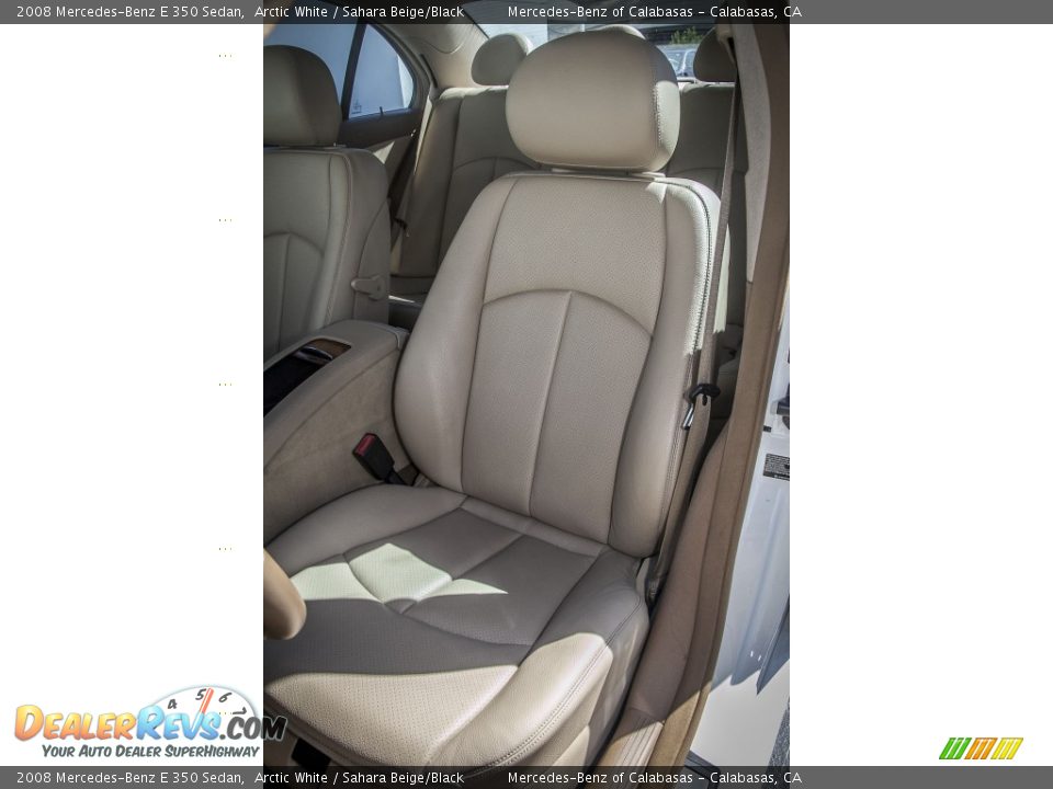 2008 Mercedes-Benz E 350 Sedan Arctic White / Sahara Beige/Black Photo #21