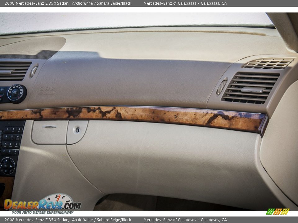 2008 Mercedes-Benz E 350 Sedan Arctic White / Sahara Beige/Black Photo #22
