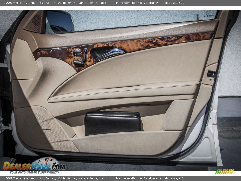 2008 Mercedes-Benz E 350 Sedan Arctic White / Sahara Beige/Black Photo #24