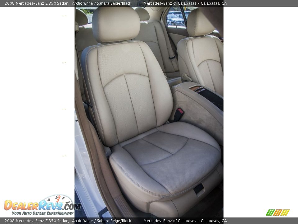 2008 Mercedes-Benz E 350 Sedan Arctic White / Sahara Beige/Black Photo #25